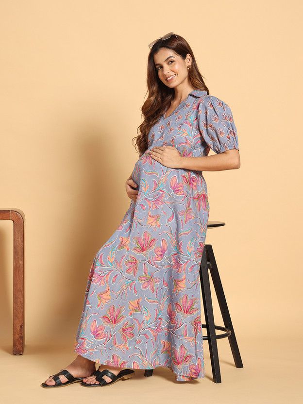Gujari Women Fit and Flare White Ankle Length Dress
