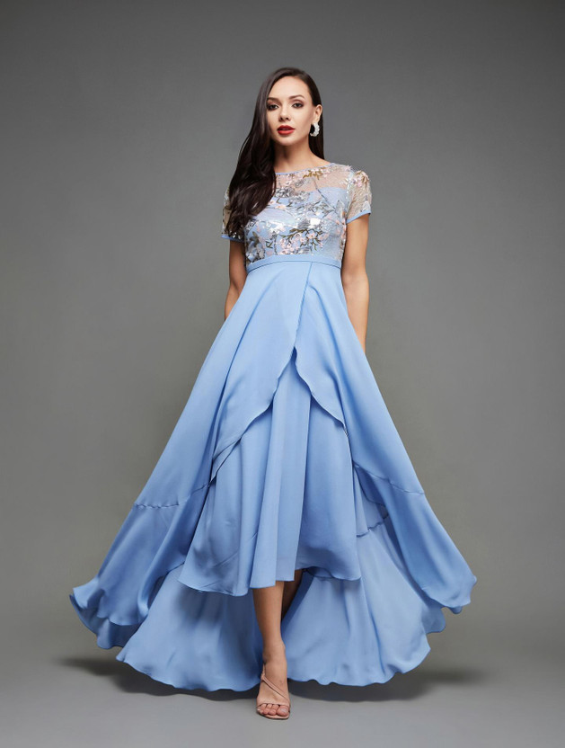 Miss Miss Chase Women Layered Multicolor Midi/Calf Length Dress - Flipkart Deal