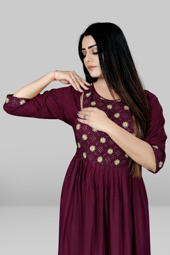 sheladiya Women Fit and Flare Multicolor Midi/Calf Length Dress