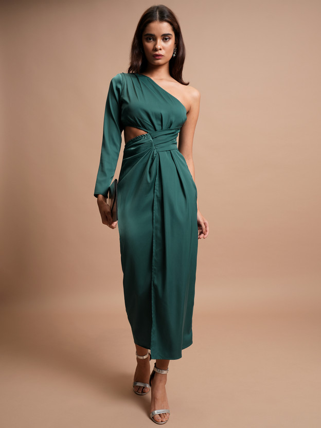 Tokyo Talkies Women Maxi Dark Green Midi/Calf Length Dress
