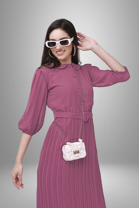 Sarvayog Fashion Women Aline Pink Dress Buy Sarvayog Fashion Women A