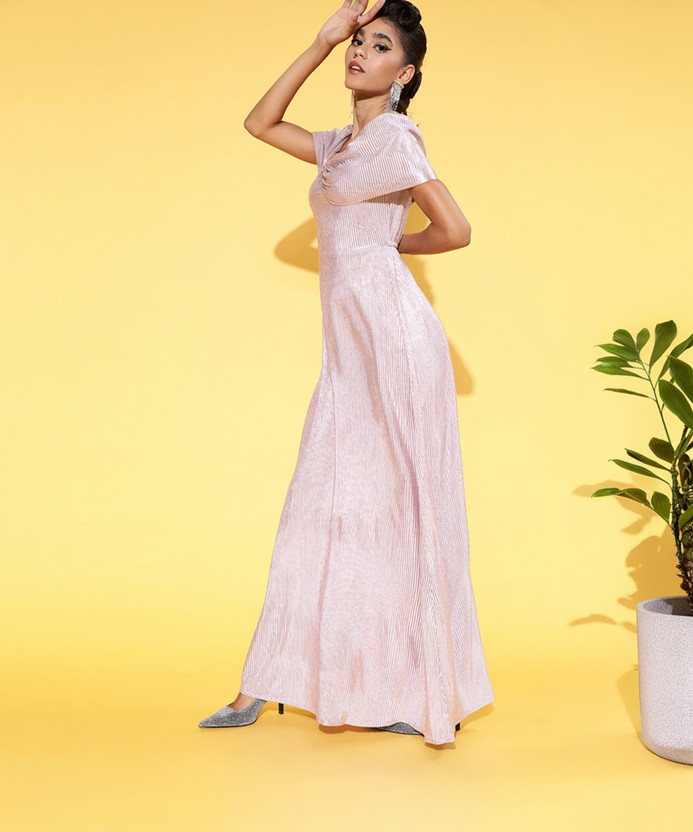 ATHENA Women Maxi Pink Full Length Dress