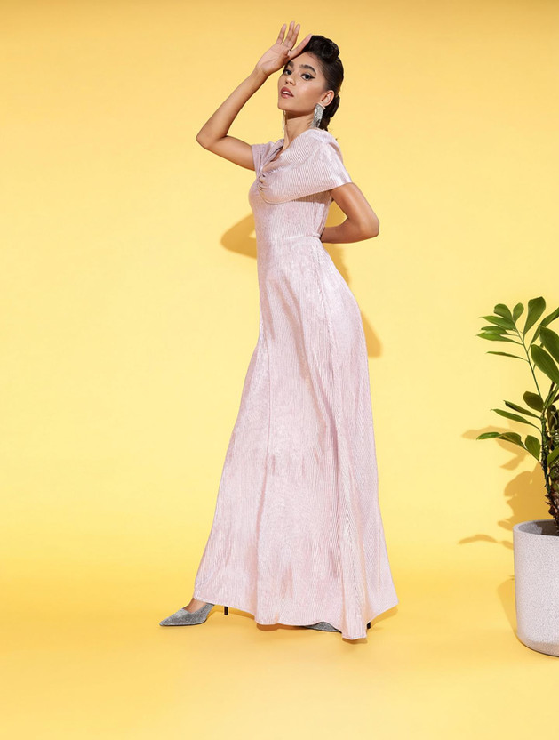 ATHENA Women Maxi Pink Full Length Dress