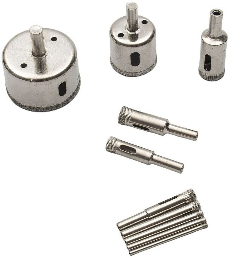 AS TOOL CENTER 10pcs 6mm-30mm Diamond Coated Drill Bit Tile For Tile Marble Glass Cutting