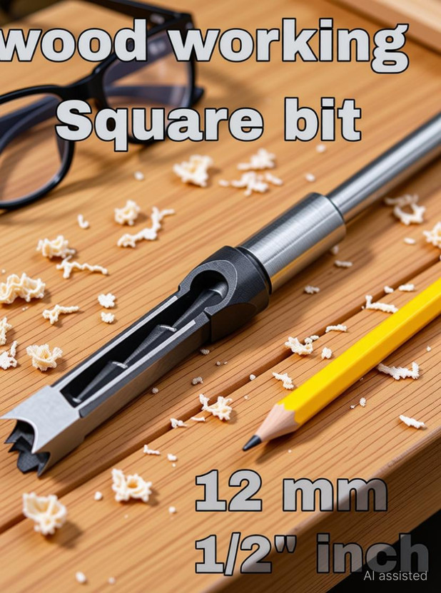 REHTRAD 12mm Square Hole Saw Bit,Woodworking Tools,Woodworking Square Drill Bits