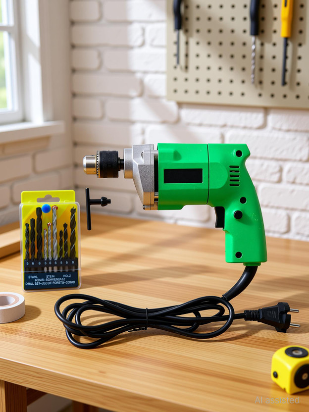 Shopper52 10mm Powerful Electric Drill Machine With 13Pcs Drill Bit Set - CMDRL13BT