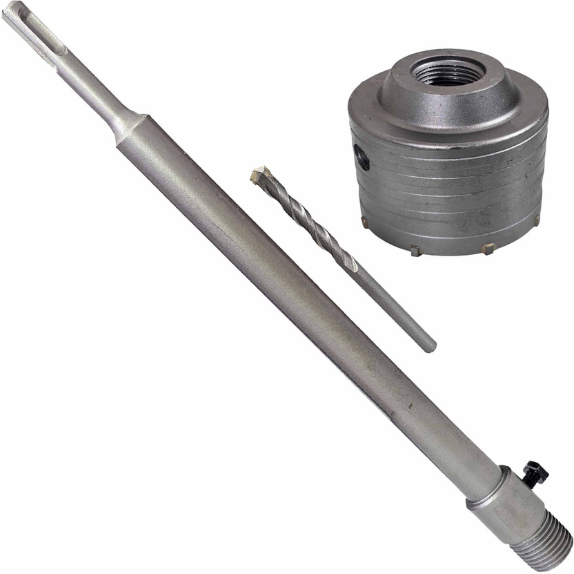 Digital Digital Craft 80mm Concrete Core Hole Drill Bit with 300mm Depth, Wall Cutter for Cement Stone, SDS Impact Drill Round Shank Bit with Connecting Rod, Fast Precise - Flipkart Deal