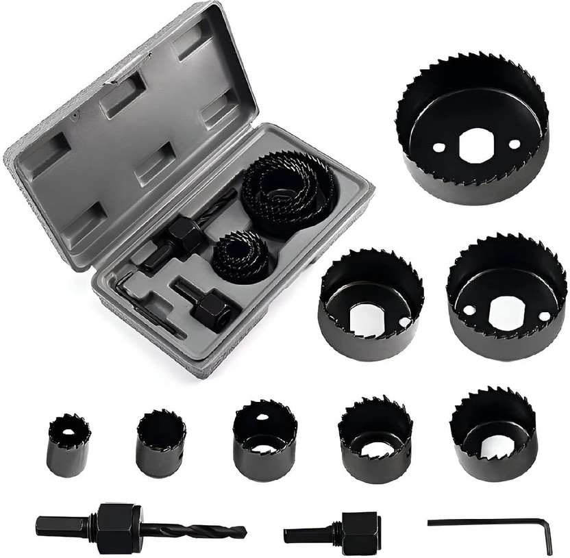 SAYKHUS PD2 Professional Wood Hole Saw Cutting Tool Set | Carbon Steel Metal Alloys