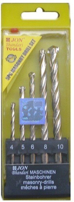 JON BHANDARI 5pcmds MASONRY wall drill bit set for construction