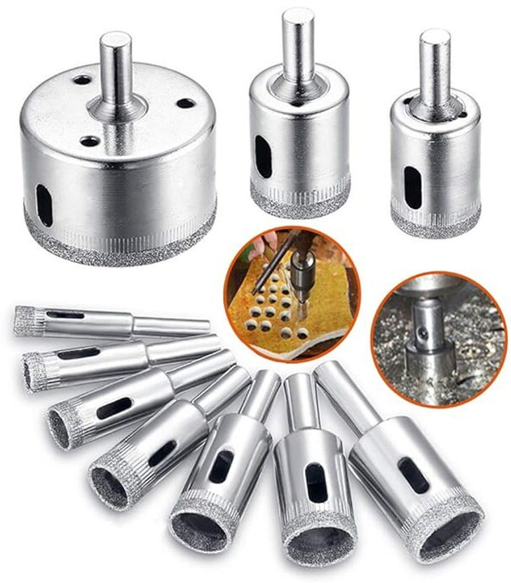 NITYA NITYA Diamond Drill Bit, Hole Saw Drill Bits Tools Set 6-50MM For Glass Ceramics Porcelain Ceramic Tile 10pcs - Flipkart Deal