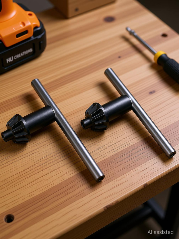 HU CREATIONS 2 pcs Drill chuck wrench All steel drill collet wrench drill collet key tools machine ball head tools 13MM