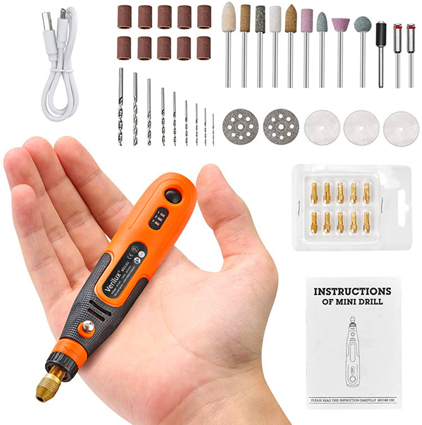 HASTHIP HASTHIP Portable Handy Drill Machine With Bits 45pcs Mini Cordless Drill Machine USB Rechargeable 3 Speed Small Drill Machine Auger Drill Bits Set(Pack of 45) - Flipkart Deal