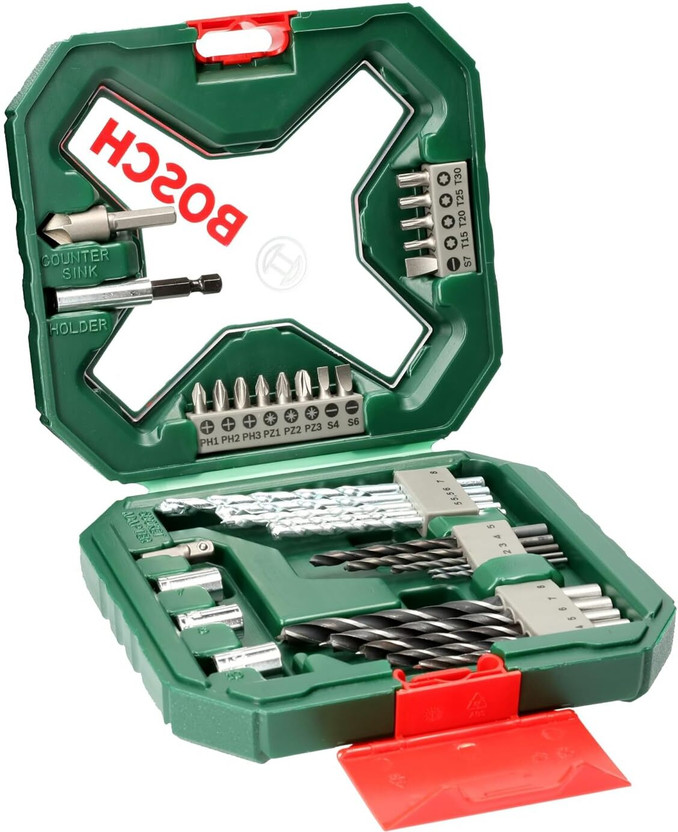 BOSCH 34 pcs Drill & Screwdriver Bit Set Model X 34 TI Kit