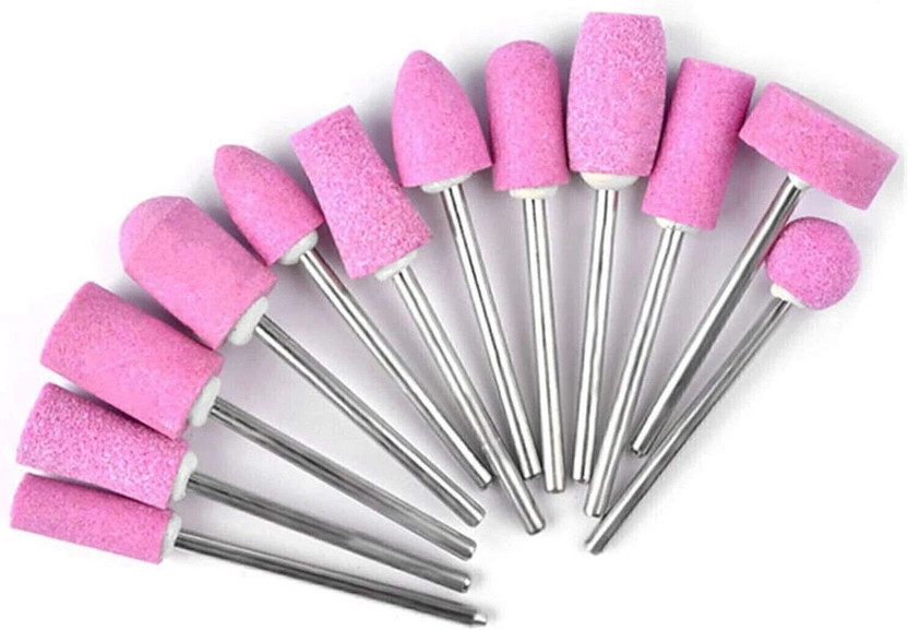 SHUANG YOU 12 Pcs Pink Polishing Drill Bit Set Wooden Polishing Bits Specialty Woodworking Bits Set(Pack of 12)