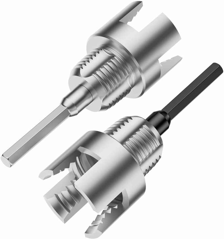 KAVYATOOLS Pvc Pipe Threader - Plastic Pipe Thread Cutting Tool - Dual Function Integrated for Electric Drill - 1/2" and 3/4"