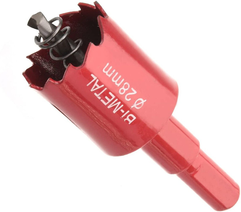 NITYAECOMMERCE NITYAECOMMERCE 28mm Bi-Metal Hole Saw Professional Stainless Steel 25mm Cutting Depth with Triangular Handle for Cutting Plastic Wood - Flipkart Deal