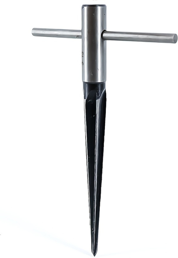 Greva Handheld T Shape Tapered Hex Reamer Bridge Pin Carbon Steel Handle Drilling Tool for Taper Holes on Planks, Chamfering, Screw Sinking