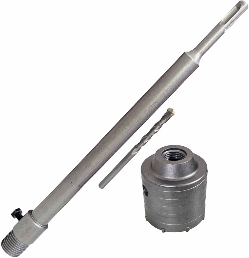 Digital Craft 65mm Concrete Hole Cutter with 300mm SDS Plus Extension Bar, Carbide Tipped Core Drill Bit for Brick Cement Stone Wall Drilling, Ideal Tool for Installation