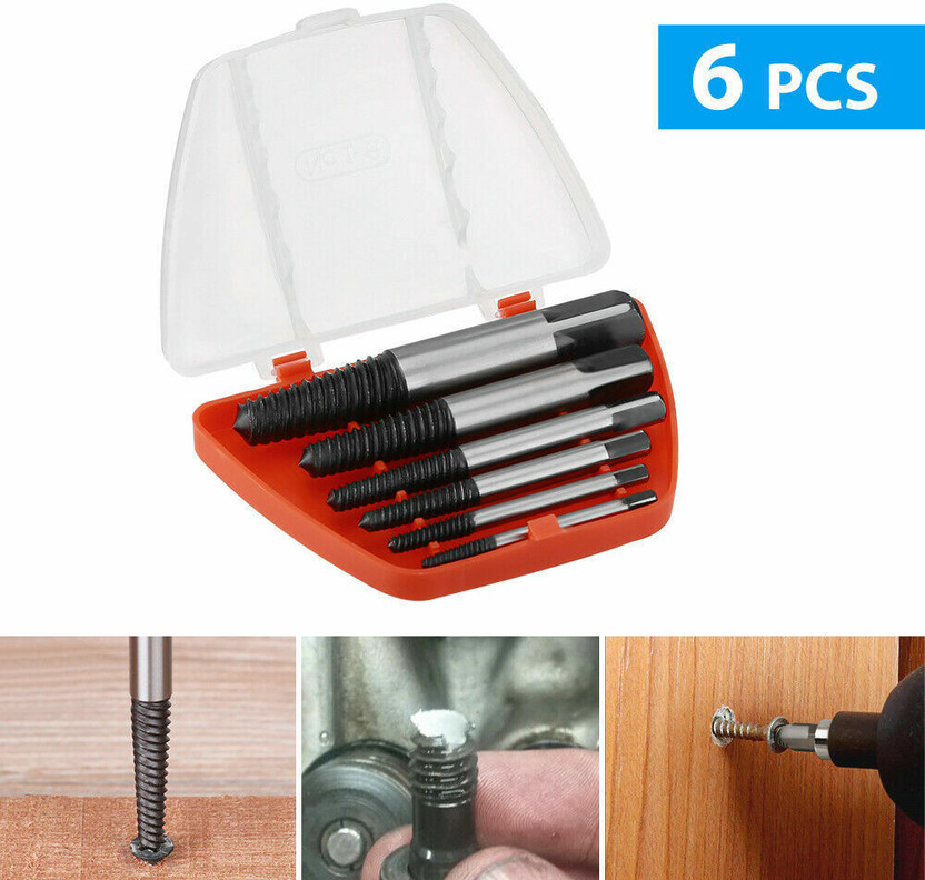 Flipkart A&S TOOLSHOP 6 PCS Screw Extractor Set Bolt Stud Extractor Broken Remover Screw Damaged Remove all kinds of damaged or damaged ball head bolts, screws and studs - Flipkart Deal