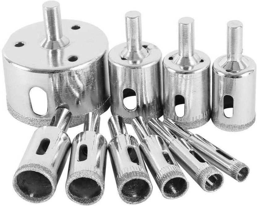 NITYA 10pc 8-50mm Diamond Drill Bit Cutter Hole Saw Tool Set for Glass Tile Ceramic CUTTING TOOL