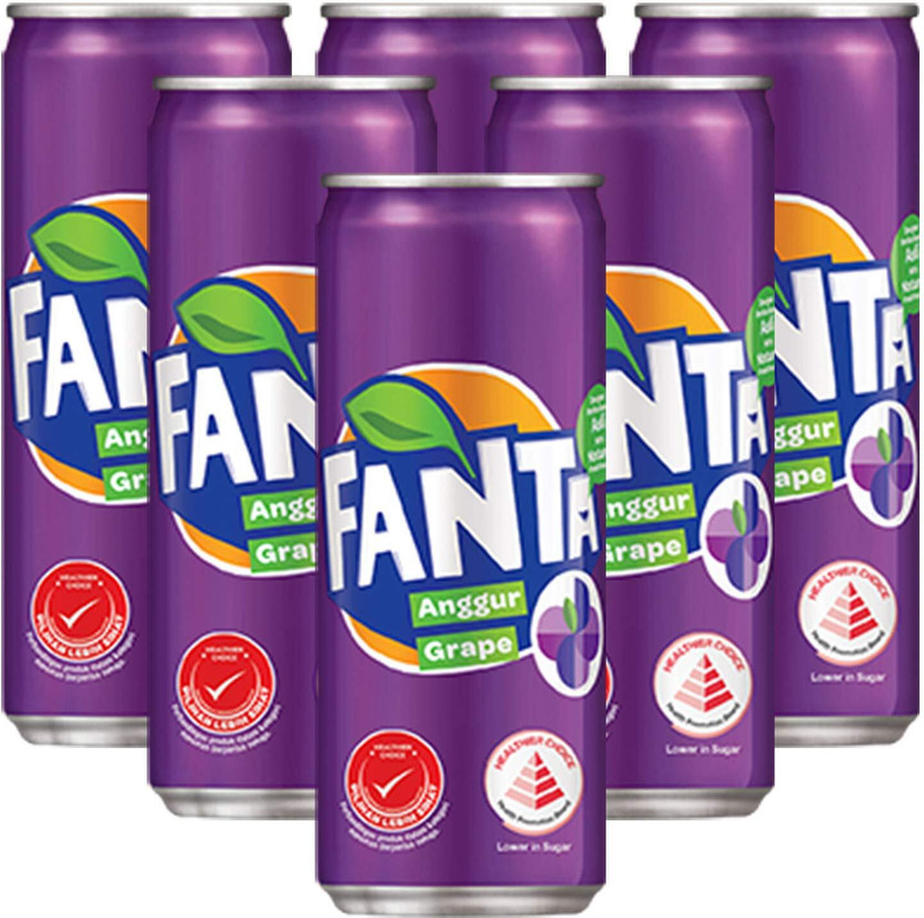 fanta Sparkling Soft Drink Bursting With Delicious Grape Flavor(6 x 320 ml)