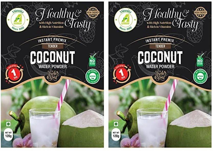 AARKAY Tender Coconut Water Premix High Energy Drink Powder 120g Each