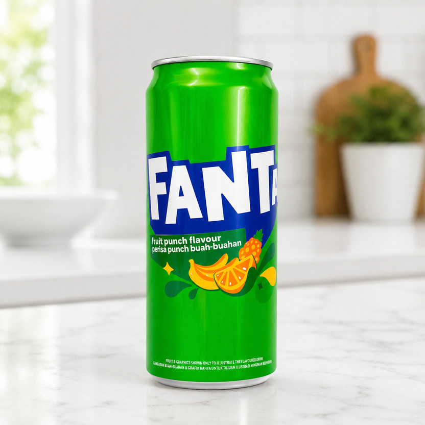 fanta Fruit Punch Flavour Soft Fizzy Drink Can(320 ml)