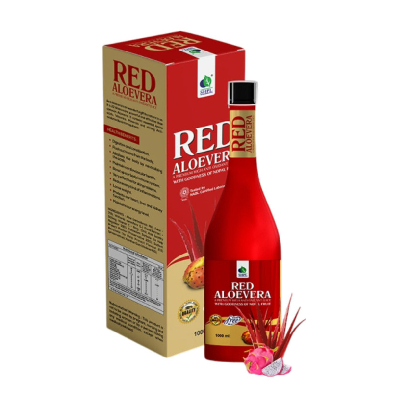 SHPL SHPL Red Aloevera Juice | Herbal Care | High Antioxidant Juice | Repairs Skin & Hair(1000 ml) - Flipkart Deal