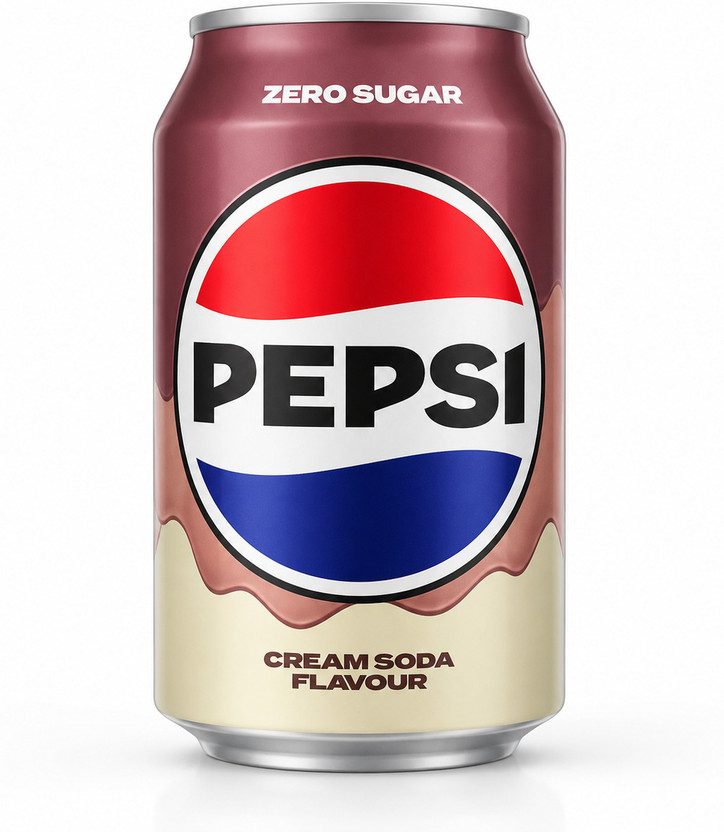 Pepsi Cream Soda Flavour Zero Sugar Imported Soft Fizzy Drink Can(330 ml)