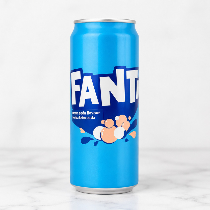 fanta Cream Soda Flavour Soft Fizzy Drink Can(320 ml)