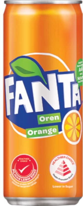 fanta Orange Flavor Soft Fizzy Drink Tin - Sweet & Tangy in Every Sip(320 ml)