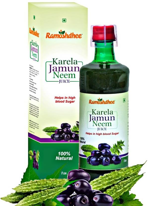 Ramoshdhee Organic Karela Jamun Neem Juice Maintain Blood Pressure