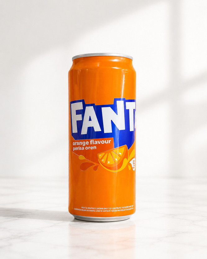 fanta Orange Tangy Flavour Soft Fizzy Drink Can(320 ml)