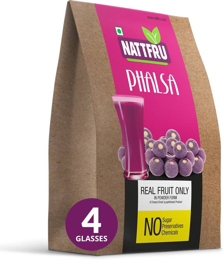 Nattfru Natural Phalsa Fruit Juice Powder Real Fruit Only No Sugar