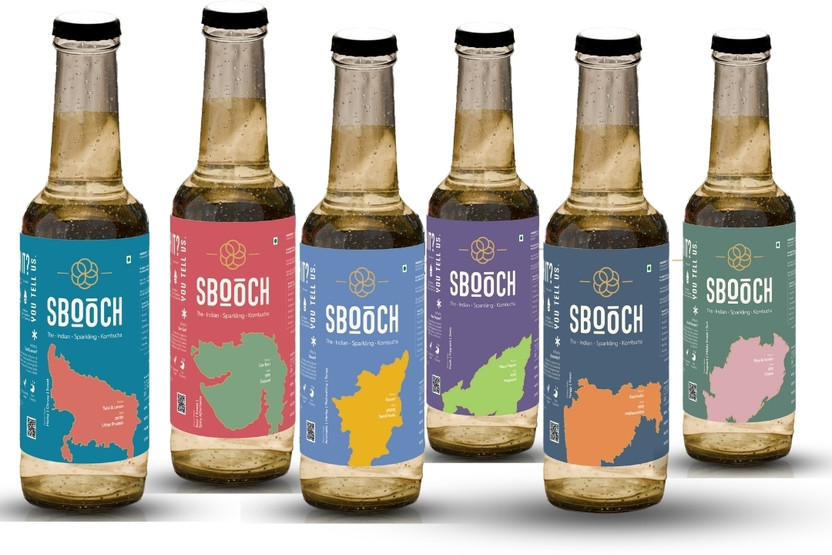 Sbooch 6 Different Flavours Kombucha Tea Beverage,Antioxidant,Gluten Free Healthy Drink(6 x 275 ml)