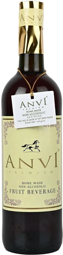 Anvi Original Homemade, Non-Alcoholic Soft Red Wine Prepared With Grapes(750 ml)