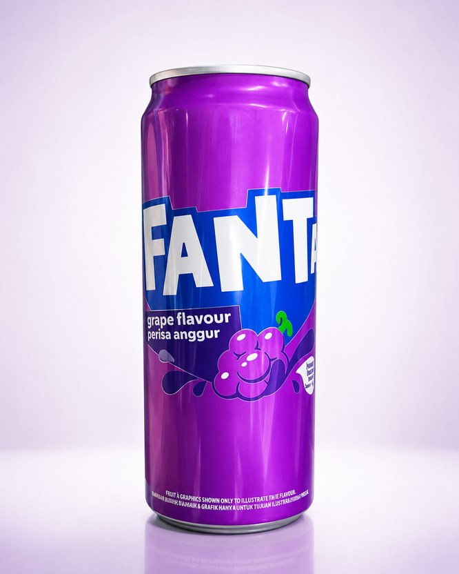 fanta Grapes (Anggur) Flavour Soft Fizzy Drink Can(320 ml)