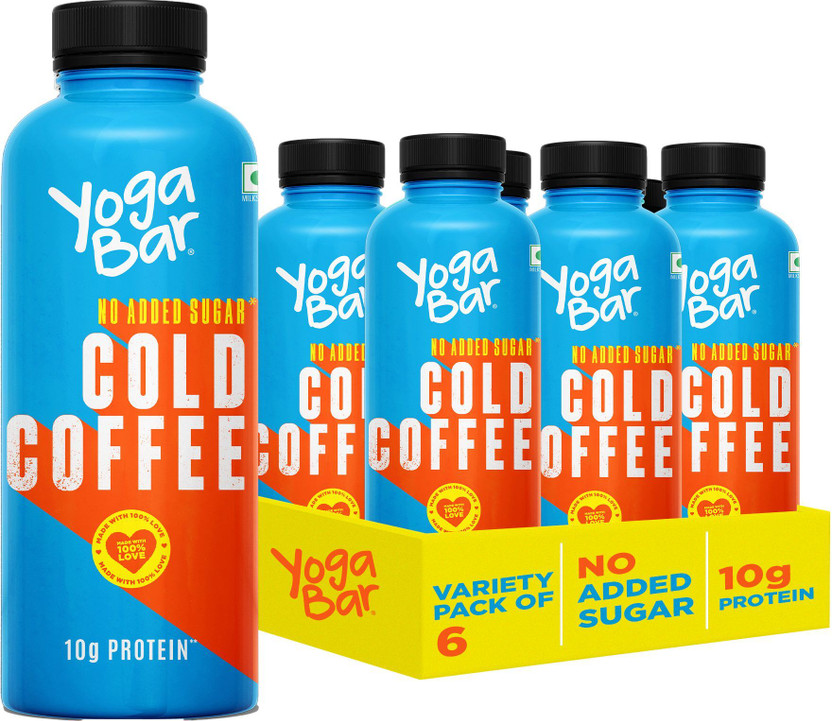 Yogabar 10g Protein Shake|Cold Coffee|No Added Sugar(6 x 180 ml)