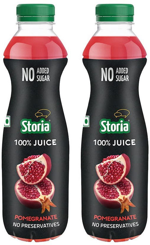 Storia 100% Fruit Juice- Pomegranate Pack Of 750ml*2(2 x 750 ml)