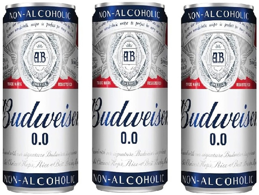 Budweiser Non Alcoholic Beer 330 ML Can ( Imported ) ( Pack of 3 ) (330 ml)(330 ml)