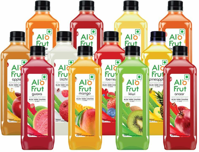 ALOFRUT Combo Pack� Aloevera Chunks & Juice 300mL | Ready to Serve Fruit Drink(24 x 300 ml)
