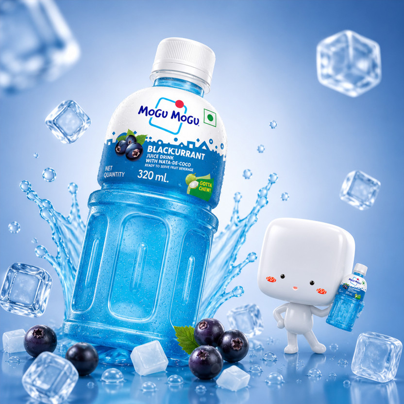 Mogu Mogu Blackcurrant With Nata De Coco Juice(320 ml)