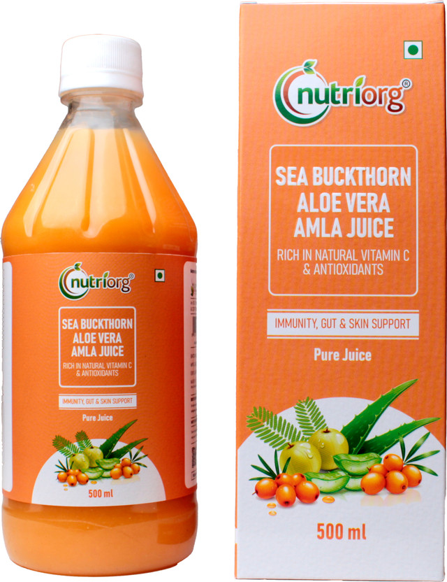 Nutriorg Sea Buckthorn, Aloe Vera & Amla Juice 500 ml(500 ml)