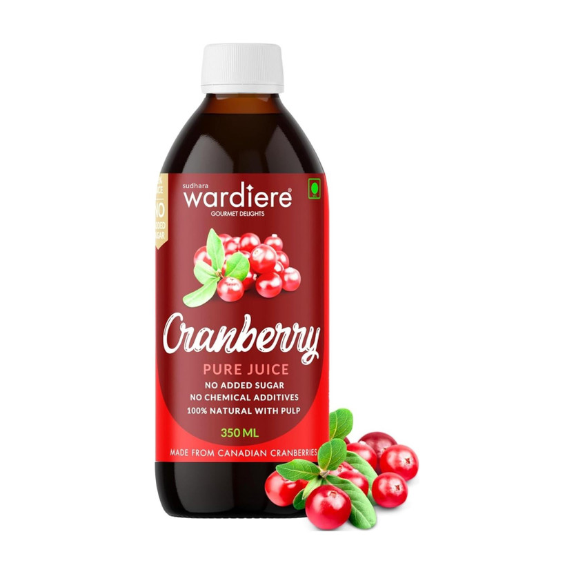 SUDHARA Wardiere Pure Cranberry Juice Sugar Free -Good for UTI(350 ml)