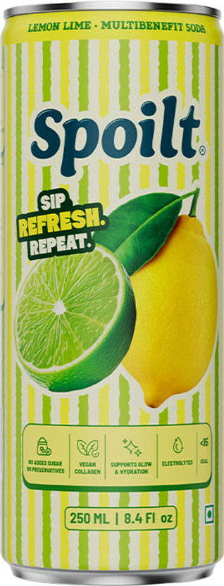 Spoilt Multiflavour Refreshing Sparkling Prebiotic Soda | Fruit Juice & Natural Flavors(3 x 250 ml)