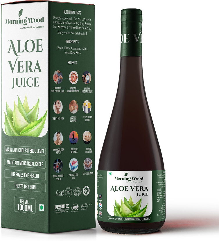 MorningWood MorningWood Herbal & Ayurvedic Aloe vera Juice(1000 ml) - Flipkart Deal