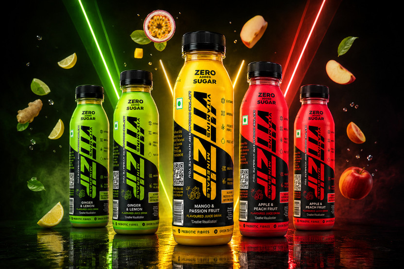 VITZIP Zero Added Sugar Refreshment Drink – Fruit Flavoured Vitamin Beverage(6 x 250 ml)