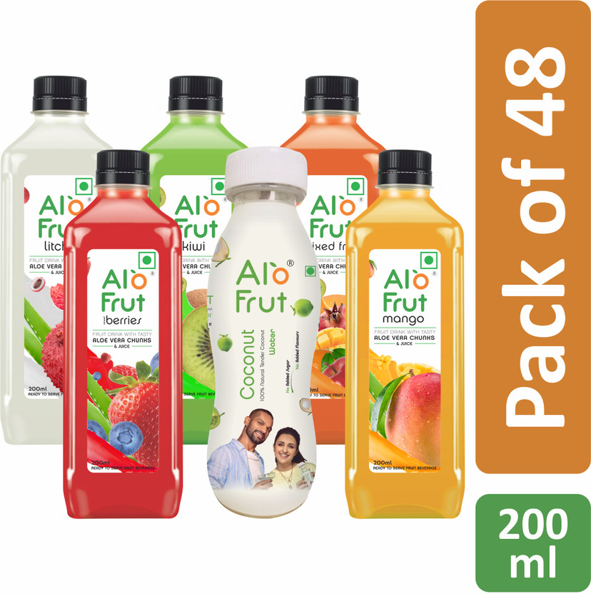 ALOFRUT Juices Taste Combo 200ml | Ready to Serve Fruit Drink(48 x 0.2 L)