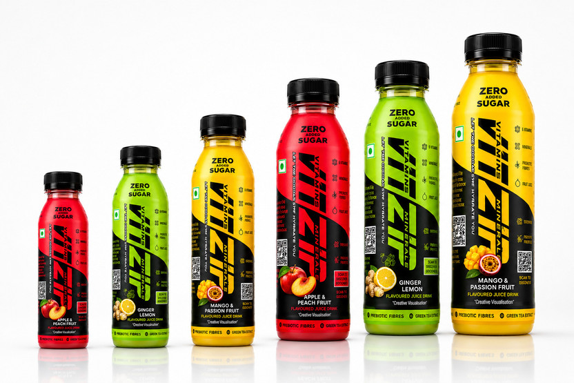 VITZIP All Flavour Combo fruit drink with vitamins| prebiotic fibre(6 x 250 ml)