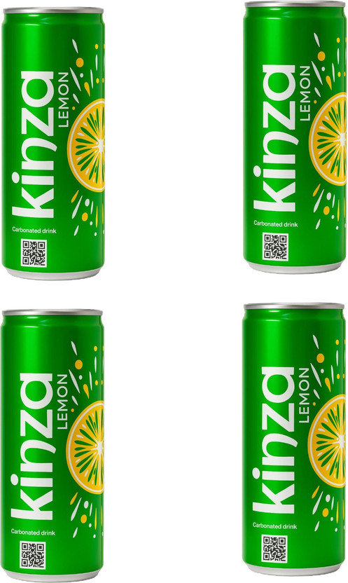 KINZA Lemon Pack of 4 x 250ml Imported Carbonated Soft Drink(4 x 250 ml)